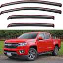 in-Channel Window Visors Rain Guards for 2015-2022 Chevy Colorado Crew Cab, Window Vent Wind Deflectors Visors Shades for 15-22 Gmc Canyon Crew Cab