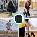 2 Pairs Metatarsal Pads Women and Men, Fabric Metatarsal Pads with Gel Pads, Metatarsalgia Insoles Provides Relief for Sesamoiditis, Metatarsalgia, Morton's Neuroma Metatarsal Gel Pads (L, Black)