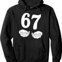 Six Seven 6 7 Funny 67 Gen Alpha Slang 6-7 Meme School Pullover Hoodie, S
