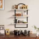 Floating Shelf for Wall - 3 Tier 24"x 31.5" Shelves for Room Wall for Bathroom, Bedroom, Toilet, Kitchen, Living Room, Office, White