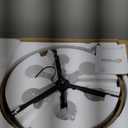 Farmhouse Antique Chandelier for Dining Room Kitchen Island 6-Light Drum Pendant Chandeliers Black and Brown Metal Round Hanging Lighting Fixtures Vintage Rustic Handmade Chandelier W19.7