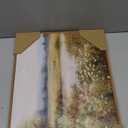 Vintage Landscape Wall Art Spring Wildflower Field Pictures Wall Decor Rustic River Pond Painting Prints Nature Wilderness Scenery Poster Framed for Bedroom Bathroom Home Kitchen Decoration 12x16 Inch