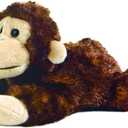 Aurora Adorable Mini Flopsie Cheki Chimp Stuffed Animal - Mini Companions Ready for Playful Adventures - for Kids All Ages, Toddlers, Adults, and Families - Brown 8 Inches