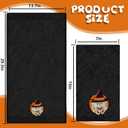 3 Pcs Halloween Hand Towels Embroidered Towel 3 Colors Vintage Cartoon Absorbent Bath Towel for Halloween Holiday Baking Cooking, 29.5 x 13.7 Inch