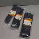 3 x ALBO Black Zip Ties 12 Inch Long Zip Ties Plastic Cable Ties Thick 0.19 Inch 100 Pack Tie Wraps Heavy Duty 50lb UV Resistant Nylon Wire Ties for Indoor and Outdoor