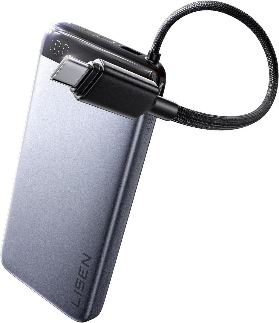 LISEN CCC Certified [Metal Alloy] 20000mAh Power Bank for 40+ Hours of Extra Power, TSA Approved Airplane Travel Essentials, 35W Fast Charging for iPhone 17 16 15 Pro Max Samsung Galaxy S26 Ultra iPad