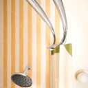 Moen Chrome 60 Inch Adjustable Stainless Steel Double Curve Shower Rod for 5ft Long Shower Tubs, DN2141CH