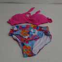 Tempt Me Women Two Piece Vintage Swimsuit Retro Halter Ruched High Waist Bikini with Bottom L