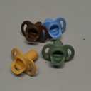 Tommee Tippee Ultra-Light StayPut Pacifier, One-Piece Silicone Design, 18-36m, 4 Pack (Bright Blue/Honey/Sage/Brown)