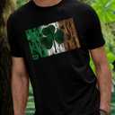 MAIHUN Mens St Patricks Day Shirts St Paddys Four Leaf Clover Shirt Shamrock Irish Holiday Tshirt (Black, M)