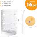 Hobnail Glass Cups with Lids and Straws, 16oz Embossed Drinking Glasses, Vintage Glassware for Iced Coffee, Soda, Gift for Women Men (highball-2)