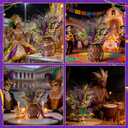 24 Pcs Mardi Gras Glitter Picks 17 Inch Mardi Gras Table Centerpiece Decoration Purple Gold Green Mardi Gras Tree Topper Floral Berry Stems Picks Toppers and Sprays for Carnival Party