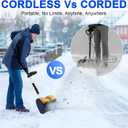 Cordless Snow Shovel Compatible for DeWalt 20V Battery with Brushless Motor, 12'' Cordless Snow Blower, Electric Snow Thrower, 6.2" Clear Depth with Front Handle for Deck,Patio(NO Battery)