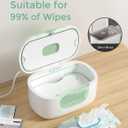 Momcozy New Baby Wipe Warmer, 100pcs Larger Capacity Wipe Dispenser, 10-Min Fast Heating with 4 Temperature Modes, Innovative Spring Design, Silicone & Top Seals,Quick Even Heating, 3-Level Nightlight