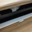 Feandrea Litter Box Enclosure, Modern Cat Litter Box Furniture Hidden, with Scratching Mat, Tall Legs, Cat House, Side End Table, 31.5 x 19.7 x 21.7 Inches, Black and Gold UPCL007B01