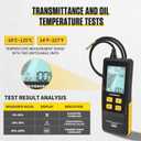 Engine Oil Tester & Motorcycle Oil Change Kit- Gasoline/Diesel Diagnostic Tool, 31.5in Probe, Temp Test, 2.8in Display (4 Batteries)