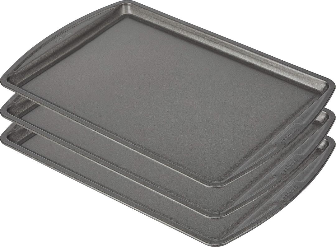 GoodCook Everyday Nonstick Carbon Steel 13 x 9 Baking Sheet Set, 3 Pack  Standard-Sized Carbon Steel Cooking Pans, Bakeware Set, Cookie Sheets for Baking, Oven Pan Set