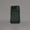 BXYJY for iPhone 17 Pro Wallet Case, Credit Card Holder (4-5 Cards), Slide Lens Cover, Military Drop Protection, Rugged Heavy Duty Women Men Protective Phone Case for iPhone 17Pro 6.3", Green