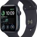 Apple Watch SE (2nd Gen) [GPS 44mm] Smart Watch w/Midnight Aluminum Case & Midnight Sport Band - S/M. Fitness & Sleep Tracker, Crash Detection, Heart Rate Monitor, Retina Display, Water Resistant