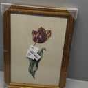 Bzstyleart Vintage Wall Art Decor for Living Room, Gold Framed Flower Wall Art for Office, Canvas Vintage Artwork, Canvas Painting Picture Print for Bedroom Christmas Gifts for Mom,12 x 16 Inch Red Tulip