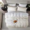 Nestl Off White Duvet Cover King Size - Soft Double Brushed King Duvet Cover Set, 3 Piece, with Zipper Closure, 1 Duvet Cover 104x90 inches and 2 Pillow Shams