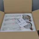 KUZZULL Wall Sconces Set Of Two Brushed Brass Gold Wall Mounted Lamp Indoor Sconces Wall Lighting With Stripped Glass Shade Mode