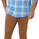 Amazon Essentials Men's Long-Sleeve Regular-fit Stretch Poplin Shirt (Blue, S)