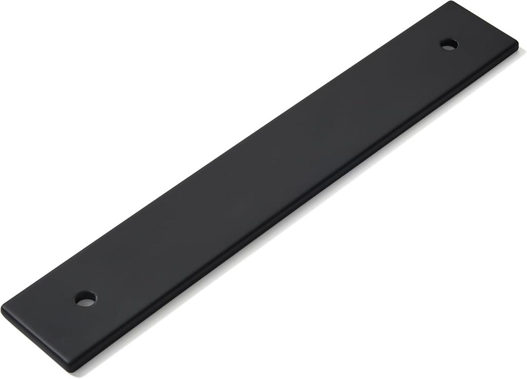 khtumeware 5 Pack 13" Square Backplate 12" 305mm Center-Center, Matte Black Backplate for Pulls
