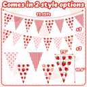 6PCS Strawberry Decor Pennant Banners Red Pink Triangle Flags Garland Berry First Birthday Baby Shower Party Decorations