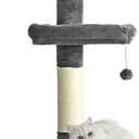 Floor to Ceiling Cat Tree,Cat Tower with Adjustable Height 95-110 Inches,5 Tiers Tall Cat Tree Ceiling to Floor with Cozy Bed,Platforms,Sisal Scratching Posts for Large Cats,Gray