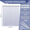 Juexica 72 x 84 Inch PVC Strip Door Curtain Kit, Heavy Duty Waterproof Clear Door Curtain for Walk-in Cooler, Freezer, Warehouse & Garage, Hurricane Shutters, Energy Saving and Easy Install(Clear)