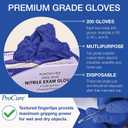 ProCure [200 Count] Disposable Nitrile Gloves - Latex Free, Powder Free Medical Exam Gloves (Blue, M)
