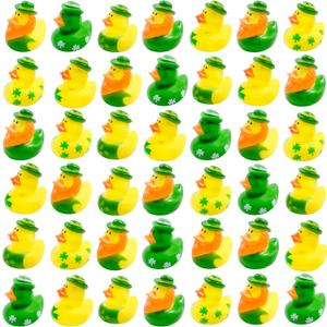 36 Pcs St. Patrick's Day Rubber Ducks,Baby Showers Accessories,Mini 2.16" Duckies Bath Toys for Kids St. Patrick's Day Party Favors,Gift Exchange (St. Patrick's Day)