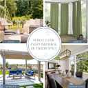 Elrene Home Fashions Matine Weatherproof Tab-Top Indoor/Outdoor Solid Color Curtain Panel for Porch, Pergola, Patio, Deck, 52W x 95L, Green