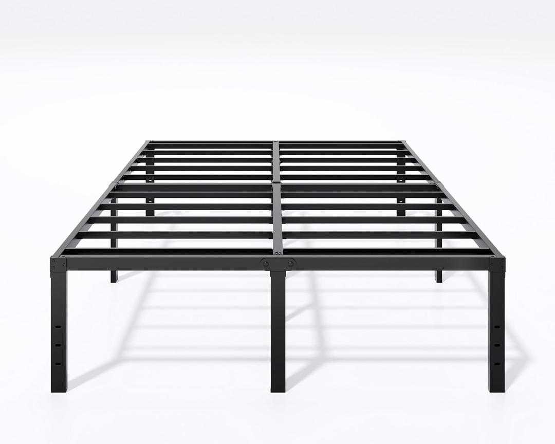 Metal Bed Frame Queen Size - 18 Inch Heavy-Duty Queen Platform Bed Frame No Box Spring Needed, Easy Assembly, Noise-Free, Sturdy Mattress Foundation, Underbed Storage Space