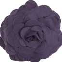 SARO LIFESTYLE Flower Design Poly Filled Throw Pillow, Violet, 13"
