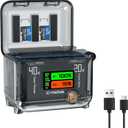 CYNOVA X5 Battery Charger for Insta360 X5 Accessories, Intelligent Dual-Slot Charger for Insta360 X5 Batteries with OLED Screen and 30W USB Power Delivery (PD) - Battery Not Included