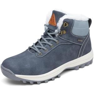 Mishansha Men's Waterproof Snow Boots, Insulated Warm Lined Winter Boot for Cold Weather, Non-Slip Outdoor Trekking Hiking Shoes Size 42