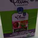 Plum Organics Stage 2 Organic Baby Food - Apple, Raspberry, Spinach, and Greek Yogurt - 3.5 oz Pouch (Pack of 4) - Organic Fruit and Vegetable Baby Food Pouch BBD: 10/03/25
