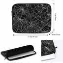 Laptop Sleeve Bag 15.4 15.6 Inch,Halloween Spider Web Black and White Protective Polyester Computer Cases Laptop Cover Briefcase Bag Tablet Travel Cover LPS-025, 15 Inch