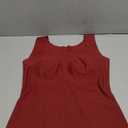 CHICME Womens U Neck Shapewear Built-in Bra Tank High Strechy Sleeveless Slim Fit Tops Camisole Workout Tops (X-Large, Wine Red)