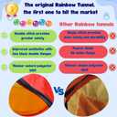 Kids Play Tunnel Tent for Toddlers, Colorful Pop Up Crawl Tunnel Toy for Baby or Pet, Collapsible Gift for Boy and Girl Play Tunnel Indoor and Outdoor Game Rainbow