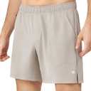 Separatec Men's Athletic Running Shorts Lightweight Breathable 7" with Zipper Pockets (Gray, L)