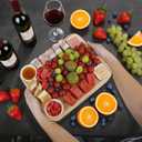 Charcuterie Board with Lid - Bamboo charcuterie Boards, Portable Travel Charcuterie Board, Gifts for Housewarming, Weddings & Women