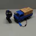 GoolRC Remote Control Car Kei Truck, 1:16 Scale RC Transport Pickup Truck with Spray and Light, 2.4GHz All Terrain RC Cars for Teens and Adults Christmas or Birthday Gift (Blue)