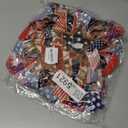 250th Anniversary Patriotic Wreath - Red White Blue Front Door Decor, 4th of July Memorial Day Wreath, All-Weather Farmhouse Outdoor Holiday Display (3.5"D x 17.8"W x 17.8"H)