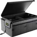 MIKKUPPA Car Trunk Organizer - 65L Collapsible Trunk Organizer with Lid, Sturdy Car Storage for SUV Auto Truck Van with Adjustable Straps and Non Slip Bottom (Gray)