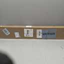 No Drill L-Shaped Vinyl Cordless Mini Blinds,White,37.5" Wx 64" H