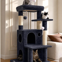Globlazer Cat Tree Tower for Indoor Cats Large Adult, FC50, Dark Grey