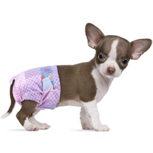 Disposable Female Dog Diapers, Puppy Diapers with Adjustable Elastic Waistline for Female Dog or Cat in Heat, Incontinence, Diaper with Wetness Indicator, XXS-40 Count